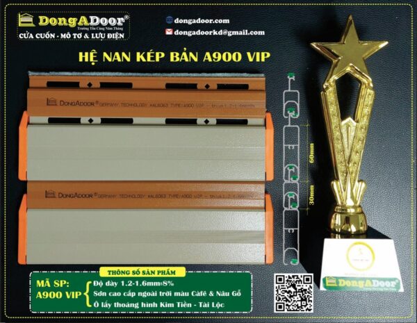 Cửa cuốn khe thoáng Đông Á Door A900 VIP